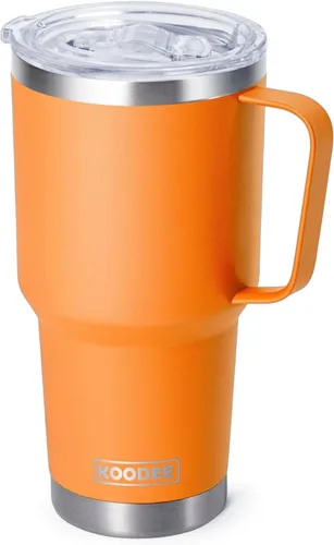 Vista 7 de koodee Vaso Tumbler Delgado de Acero Inoxidable de 20 oz con Aislamiento de Doble Pared, Vaso Tumbler Delgado para Agua para Café, Té (Azul Bebé)