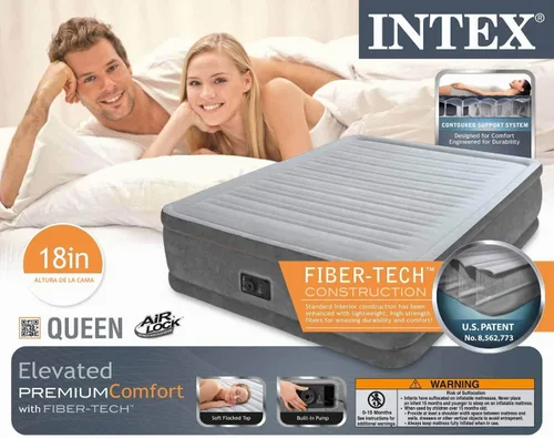 Vista 7 de Intex Comfort Plush - Cama de aire elevada Dura-Beam con bomba eléctrica incorporada