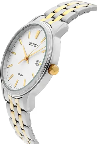Vista 4 de Seiko SUR661 reloj de cuarzo japonés de acero inoxidable plateado para mujer