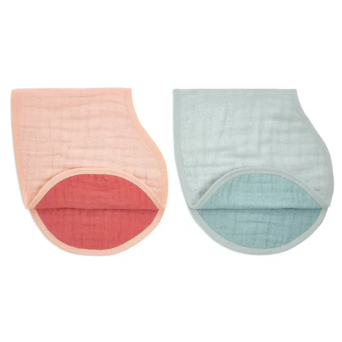 Vista 5 de aden + anais Babero de muselina de algodón 100% orgánico, multiuso, absorbente, de 4 capas, babero para bebé, de cobertura completa, con cierre a