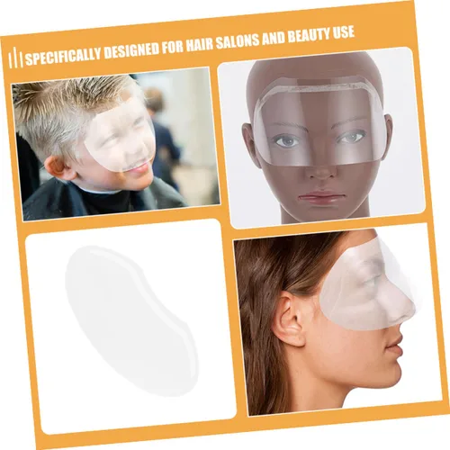 Vista 8 de Escudo facial de PVC 300pcs para clientes de peluquería de corte de pelo
