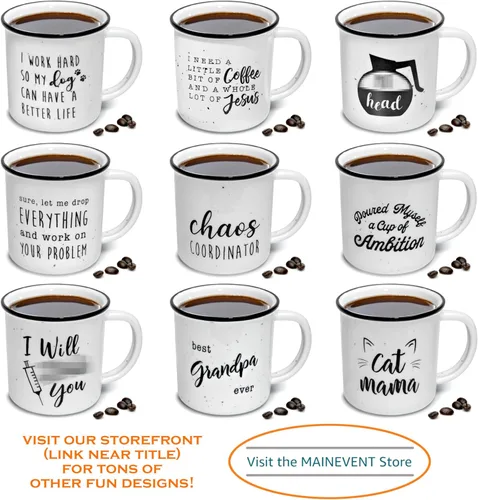 Vista 5 de MAINEVENT Taza de café de cerámica con texto en inglés "You're On Mute", taza de café de 11 onzas, tazas de café de granja, ideas de regalo, taza
