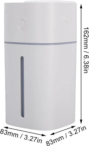 Vista 7 de Diydeg Mini Humidifier, Small Portable Usb Powered Top Fill Humidifiers, Safety Quiet Cool Mist Air Diffuser with 0.35L Tank, Night Light for Car