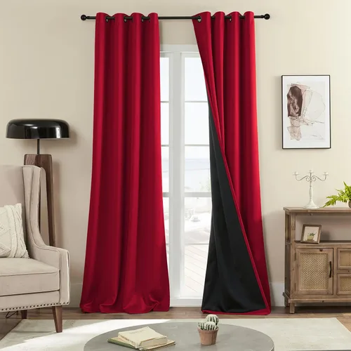 Vista 19 de Rutterllow - Cortinas 100% opacas, paneles de cortina con ojales, aislamiento térmico y bloqueo de luz para habitación y sala de estar