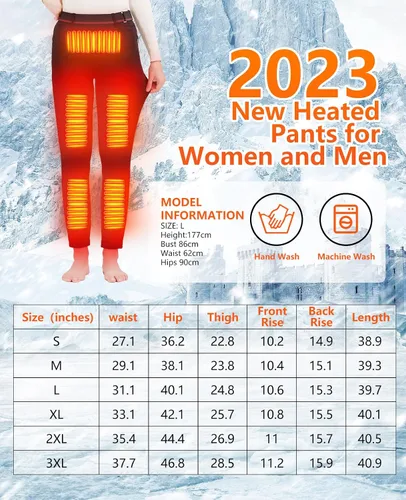 Vista 5 de Ugkwo Pantalones de calefacción eléctricos de 7,4 V, pantalones elásticos de calefacción eléctrica 2023 con batería de 10000 mAh