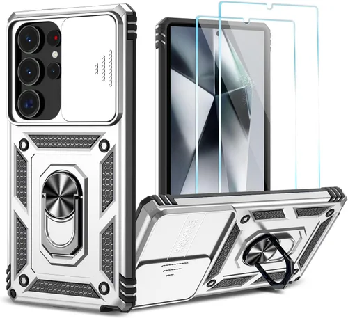 Vista 23 de Funda para Samsung Galaxy S24 Plus/S25 Plus con protector de Azul