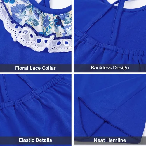 Vista 83 de LittleSpring Conjunto de verano para niñas con camiseta sin mangas y pantalones cortos florales