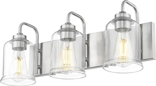 Vista 10 de zeyu Accesorios de Iluminación para Baño en Bronce Aceitado, Lámpara de Tocador de Baño de 2 Luces, Apliques de Pared Estilo Granja de 12.5 Pulgadas