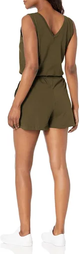 Vista 2 de Calvin Klein Mameluco sin mangas con cuello en V para mujer