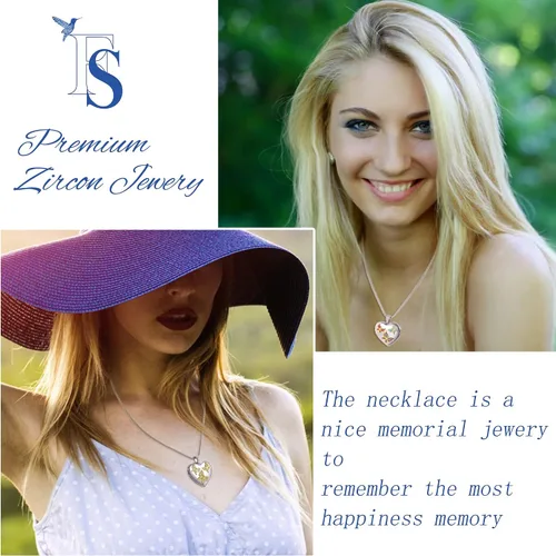 Vista 6 de Fanery sue Collar personalizado con medallón de corazón de mariposa, collares personalizados para mujer, regalos personalizados con foto y texto