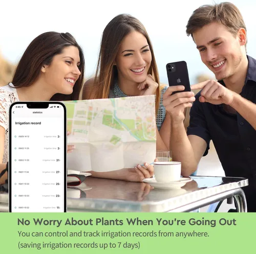 Vista 6 de Moistenland WIFI - Regadera automática para plantas, kit de riego por goteo automático para 15 plantas en maceta, modo de riego automático y manual
