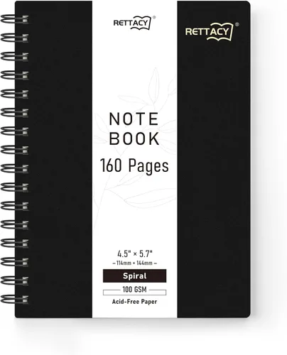 Vista 28 de RETTACY - Cuaderno en espiral grande A4, 300 páginas rayadas, 8.2 x 11.2 pulgadas, para escuela, trabajo, escritura, papel grueso de 3.53 oz/m²