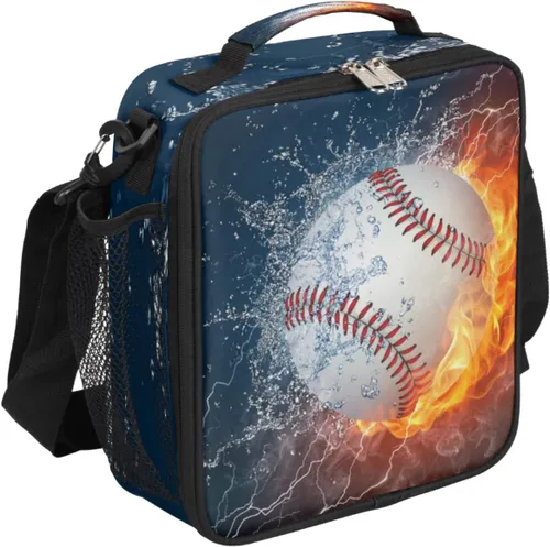 Vista 9 de Lonchera personalizada con nombre, lonchera personalizada de baloncesto, bolsa de almuerzo aislada personalizada, bolsa de preparación de comidas A