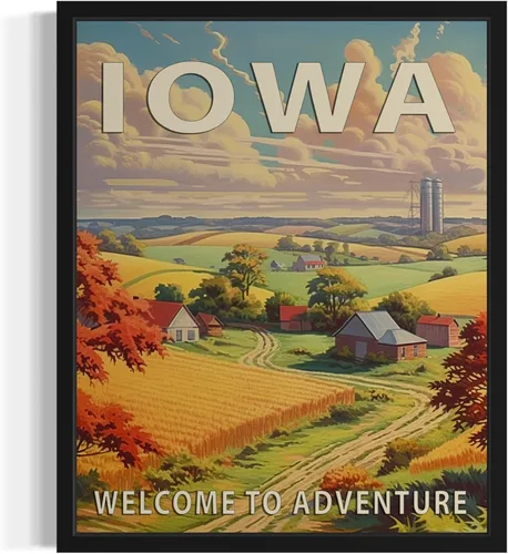 Vista 42 de Póster artístico de paisaje del estado de Alabama, decoración artística de paisaje retro de estados, pintura de montaña y paisaje de aventura
