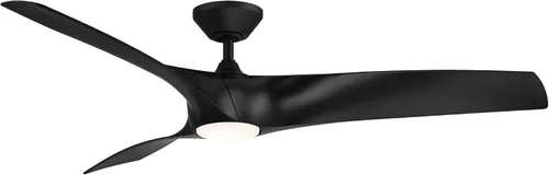 Vista 13 de Zephyr - Ventilador de techo inteligente de 3 aspas para interior y exterior, 52 pulgadas, madera grafito desgastada con kit de luz LED ajustable