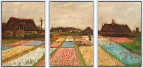 Vista 49 de wall26 Lienzo enmarcado para pared, juego de arte con flores de almendra de Vincent Van Gogh, naturaleza, ilustraciones de área silvestre, bellas