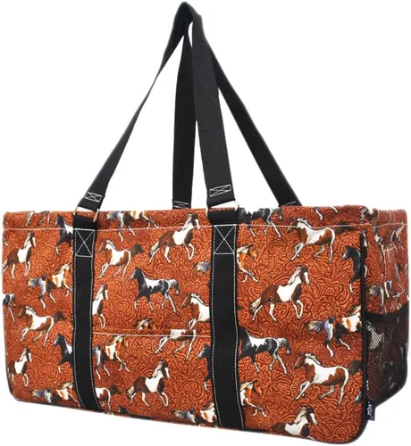 Vista 104 de NGIL Bolsa de comestibles reutilizable extra grande plegable de gran tamaño para comestibles, almacenamiento, picnic, playa, Estampado de vaca