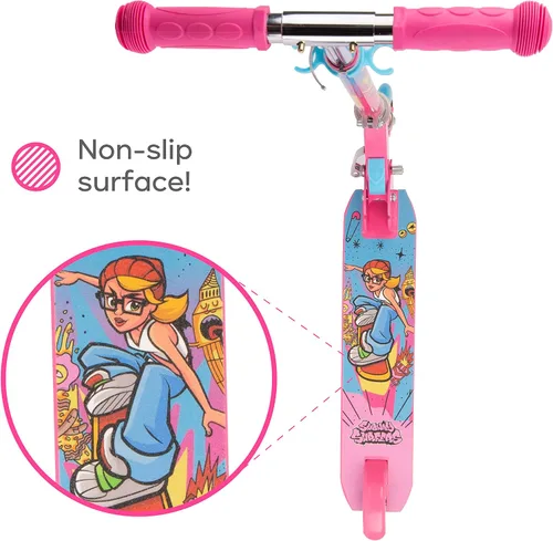 Vista 4 de Subway Surfer - Patinete plegable para niños, ligero, plegable, con manillar ajustable
