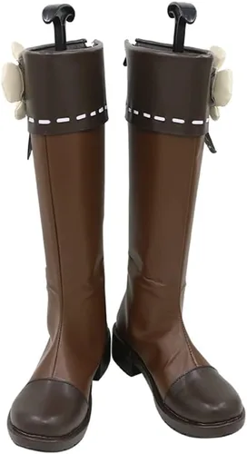 Vista 2 de Juego Genshin Impact - Zapatos de cosplay Klee para cosplay que huye de la luz del sol, Halloween, carnaval, fiesta, diario, ocio, botas casuales