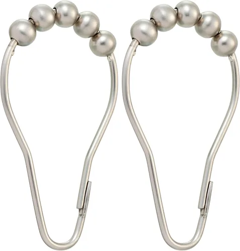 Vista 9 de Moen SR2100BN - Anillos enrollables para cortina de ducha, paquete de 12, níquel cepillado