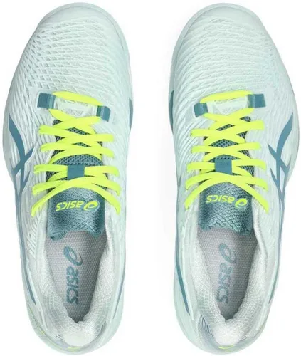 Vista 6 de ASICS Zapatillas de tenis Solution Speed FlyteFoam 2 para mujer 3-Calmante Mar Gris Azul