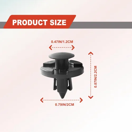 Vista 3 de 20 clips de retención universales para guardabarros compatibles con Nissan Infiniti 01553-09321 Mitsubishi MR328954 Chrysler Dodge MR328954 Fender