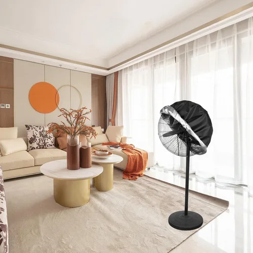 Vista 9 de Cubierta de polvo industrial para ventiladores de 18 a 20 pulgadas, protector de ventilador impermeable de tela Oxford para exteriores con cierre
