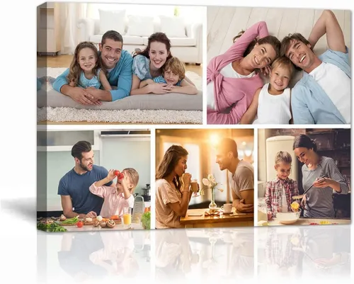 Vista 12 de LZIMU Impresiones en lienzo personalizadas con tu foto, lienzo de fotos personalizado para decoración de pared del hogar