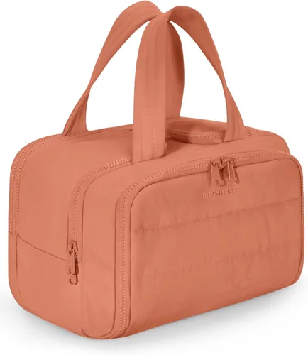 Vista 9 de BAGSMART Bolsa de Aseo de Viaje, Bolsa de Aseo Resistente para Mujeres, Bolsas de Aseo Ampliamente Abiertas y Esponjosas para Viajar, Organizador