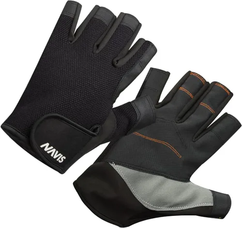 Vista 3 de Guantes de vela para hombres y mujeres, remo, barco, pesca, kayak, todos los deportes acuáticos, protección UV perfecta, dedo corto
