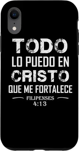 Vista 25 de Filipenses - Carcasa para iPhone 17 con texto en inglés "Todo Lo Puedo En Cristo
