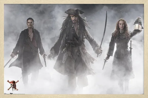 Vista 13 de Trends International Disney Pirates of the Caribbean: At World's End - Póster de pared de grupo, 14.725 x 22.375 pulgadas, versión enmarcada