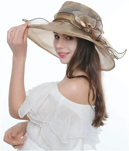 Vista 4 de seven wolves Sombrero de sol de verano para mujer con protección UV, sombreros de ala ancha plegable
