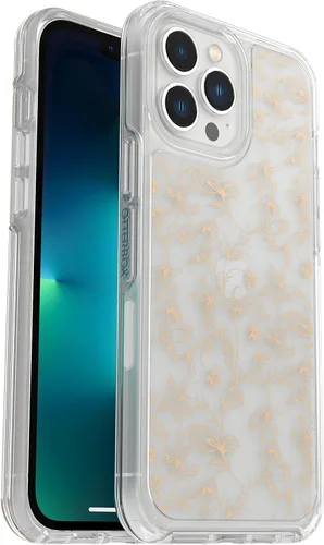 Vista 7 de OtterBox Funda para iPhone 13 Pro Max y iPhone 12 Pro Max Symmetry Series - Negro, ultra suave, compatible con carga inalámbrica, bordes elevados