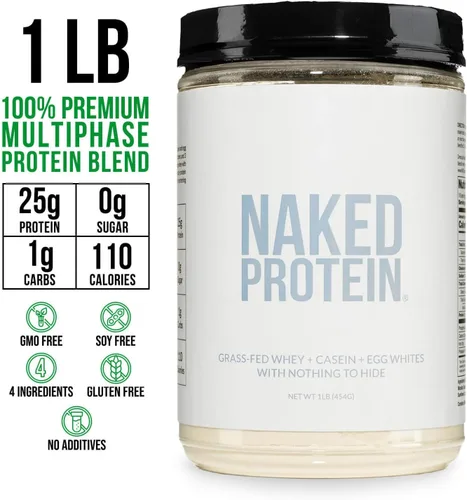 Vista 3 de NAKED Mezcla de proteínas en polvo - Mezcla de proteínas de huevo, suero de leche y caseína