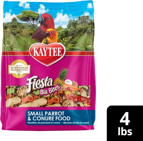Vista 13 de Kaytee Fiesta Big Bites Small Parrot & Conure - Alimento nutritivo y divertido, apoya la piel, las plumas, la digestión, la salud del cerebro