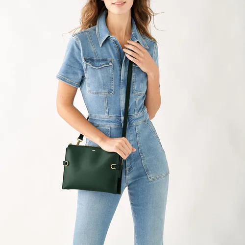 Vista 5 de Fossil Bolso bandolera Kier de piel vegana de cactus para mujer