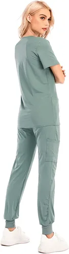 Vista 7 de Hugncmy Womens 2 Piece Clothes Set Dressy Pant Suits