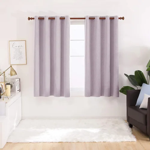 Vista 14 de Deconovo - Cortinas opacas 100% ligeras de lino sintético para dormitorio, cortinas térmicas aisladas para reducir el ruido para comedor, sala