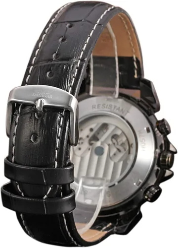 Vista 6 de FORSINING Reloj de lujo automático con calendario Tourbillon de acero inoxidable para hombre, Moderno