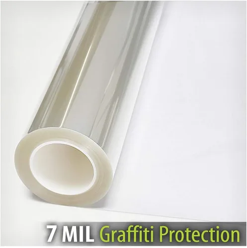 Vista 3 de BDF AG7M - Película de protección de grafiti para ventana, 7 mil, transparente, 12 pulgadas x 14 pies