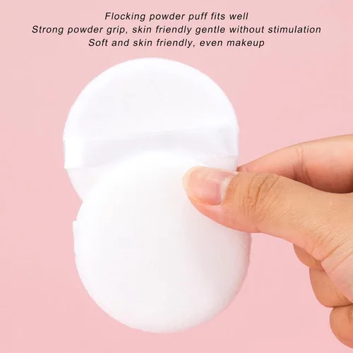 Vista 5 de Recipiente de polvo de maquillaje vacío, contenedor de polvo suelto con soplo, contenedor compacto de plástico reutilizable para polvo suelto