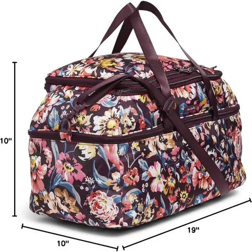 Vista 8 de Vera Bradley Bolsa de viaje convertible Lighten Up para mujer, diseño de margaritas, talla única