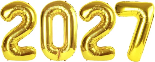 Vista 32 de Globos con números de 40 pulgadas, color negro, para decoraciones