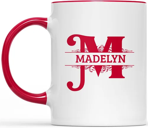 Vista 9 de Taza de café inicial con nombre personalizado para mujeres y hombres, regalos con monograma, taza de café personalizada con letras iniciales