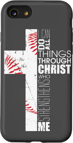 Vista 18 de Baseball Phone Case Christian Bible Verse Philippians 4:13 Case for iPhone 17
