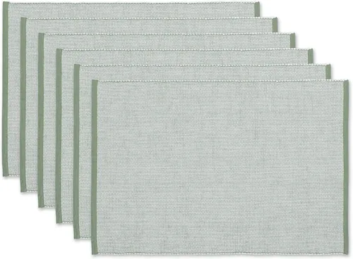 Vista 15 de DII Juego de manteles individuales ecológicos de la colección Fine Ribbed de 13x19, azul francés