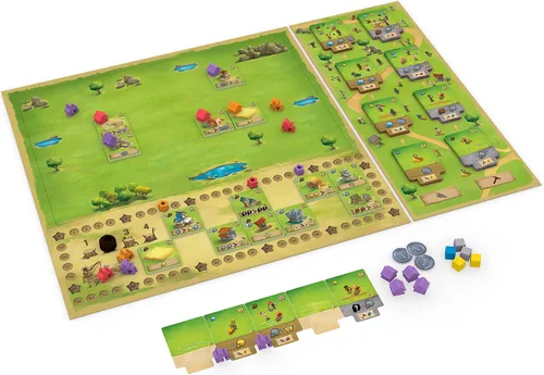 Vista 2 de IELLO: Little Town: Artisans Expansion - Juego de mesa de estrategia, táctico e interactivo, más edificios y objetivos, juego familiar, a partir