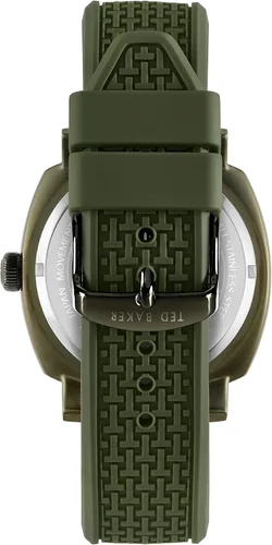 Vista 2 de Ted Baker Reloj de pulsera de silicona verde militar para hombre (modelo BKPCNS3099I), Verde