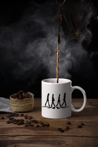 Vista 6 de Vincit Veritas Beatles Taza de café Abbey Road Taza de café Cruce de peatones mercancía Memorabilia álbum de vinilo Record Iconic Band Pepper CD